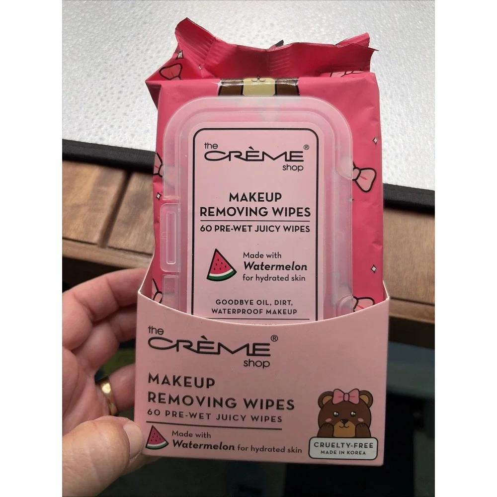 The Creme Shop 60 count makeup Removal wipes Hydrating Watermelon Lot Of 3